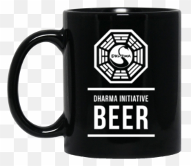Dharma Beer Black Mug 11oz 2 - sided Initiative Apple png