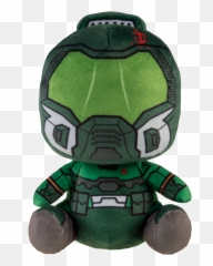 Doomguy Doom Eternal Slayer Stubbins Series 2 Plush Figure Plushie Bethesda - Doom Plush Stubbins Png,Doomguy Transparent