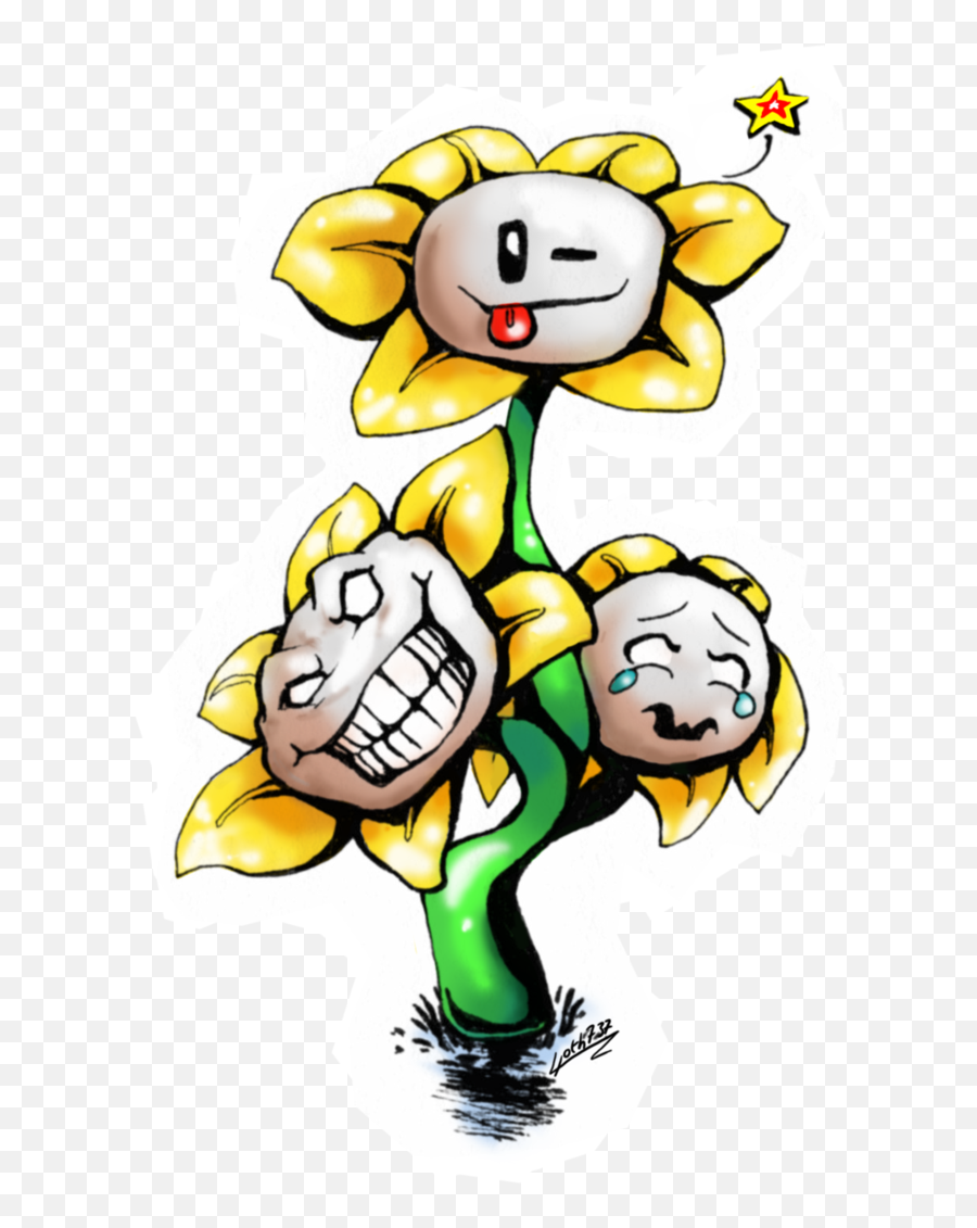 Undertale - Undertale Flowey Faces Colored Full Size Png Flowey Undertale,Flowey Png