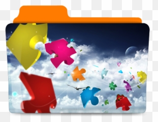 Jigsaw Folder Cute 3d Hd Png Iconpngeasy - Puzzle