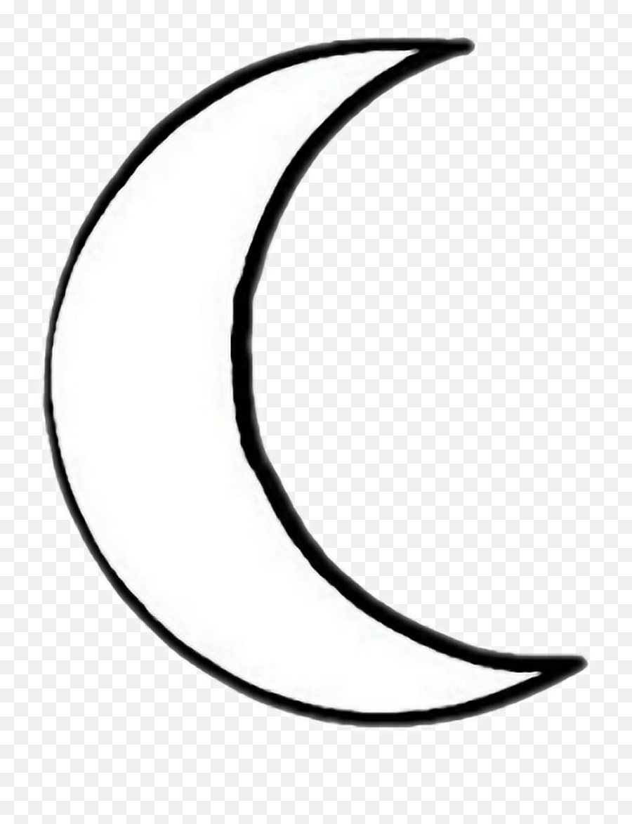 Download Black White Blackandwhite Arifreetoedit - Crescent Moon Drawing  Transparent Background Png,Moon Transparent Background - free transparent  png images 