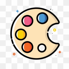 Palette Colors Coloring Paint Free - Icons png