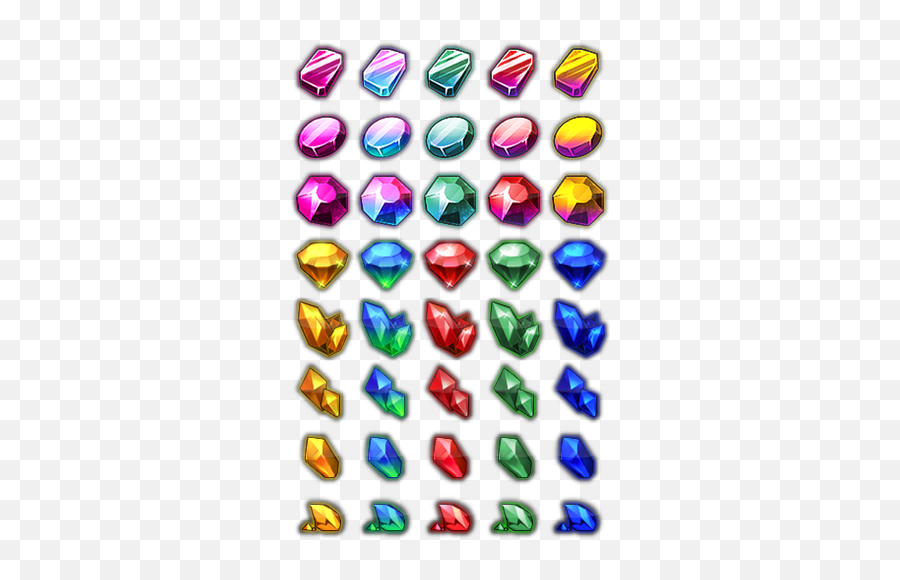 Basic Gems Icon Set - Remix Opengameartorg Rpg Gems Icons Free Png,Rpg Icon Png