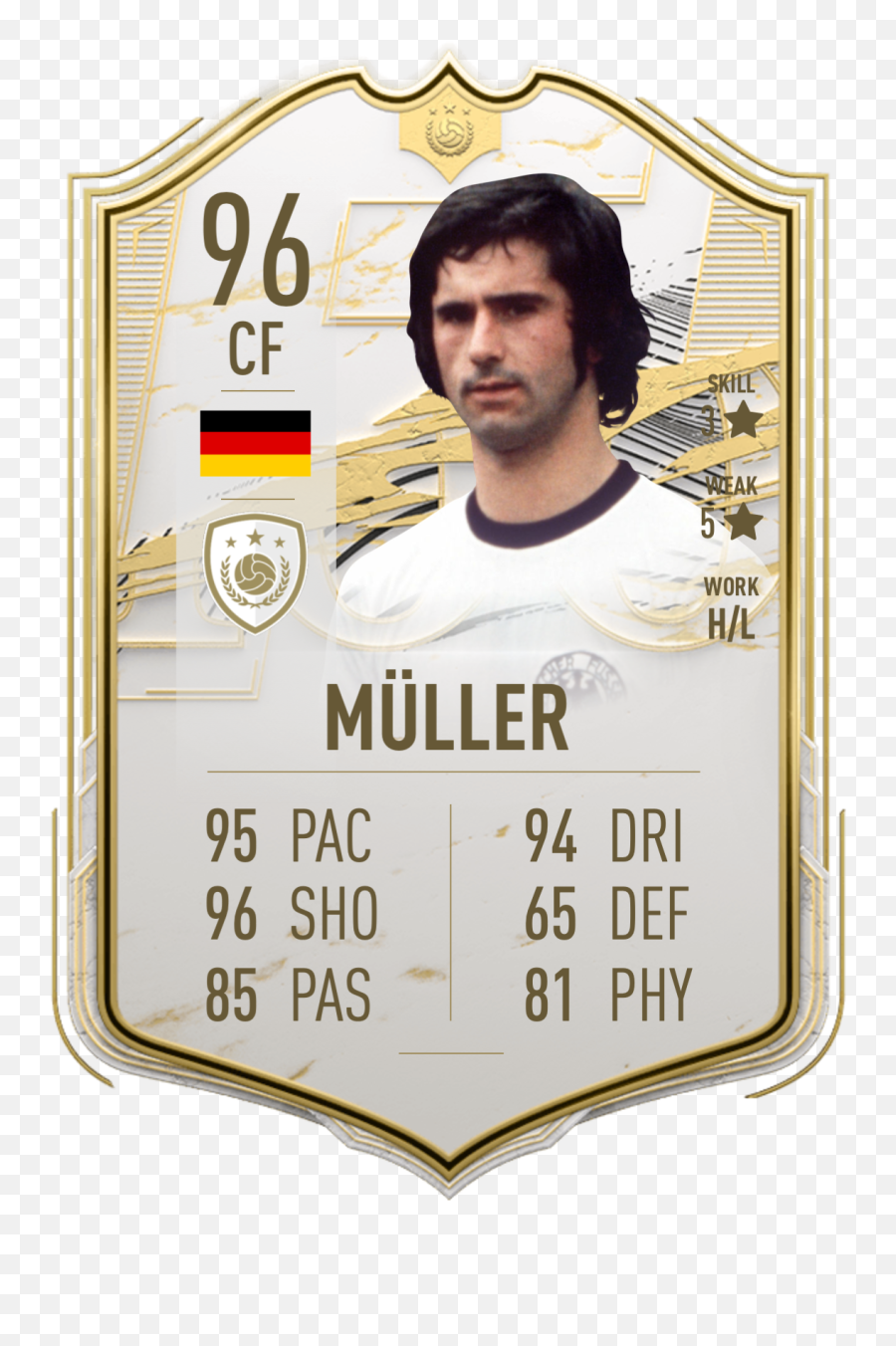 Gerd Müller Icon Card Rfifa21 - Gerd Müller Fifa 21 Png,Icon For Photo