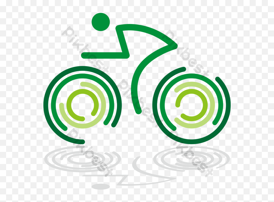 Green Bicycle Icon Ai Free Download - Pikbest Bicycle Png,Bicycle Icon