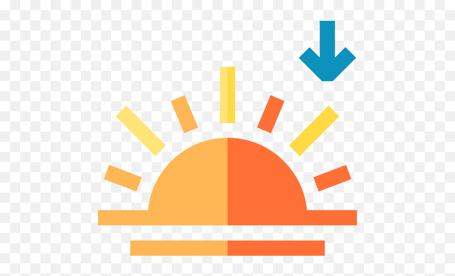 Sunset - Free Weather Icons Language Png,Sunset Icon