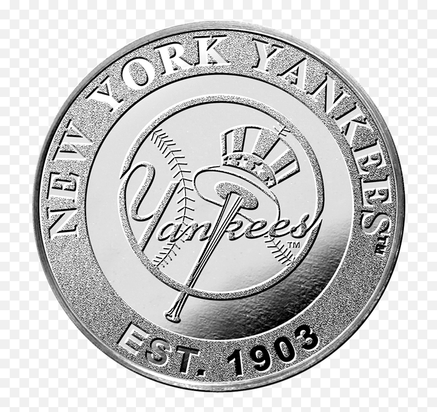 1 Oz York Yankees Silver Round - Antique Png,Yankees Aim Icon