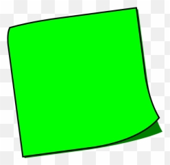 Notes - Green Sticky Clipart png