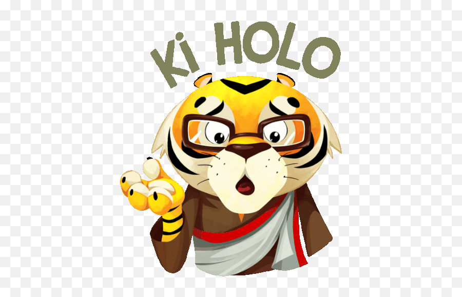 Surprised Tiger Asks Ki Holo In Bengali Sticker - The Bengal Ki Koro Funny Sticker Png,Holo Icon