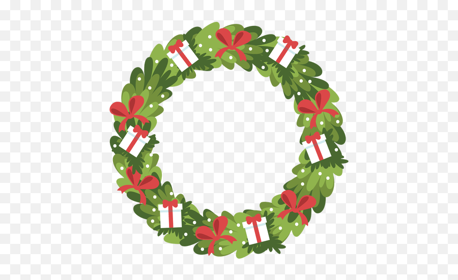 Christmas Wreath Gift Boxes Red Bows Icon 7 - Transparent Transparent Christmas Wreath Icon Png,Christmas Reef Png