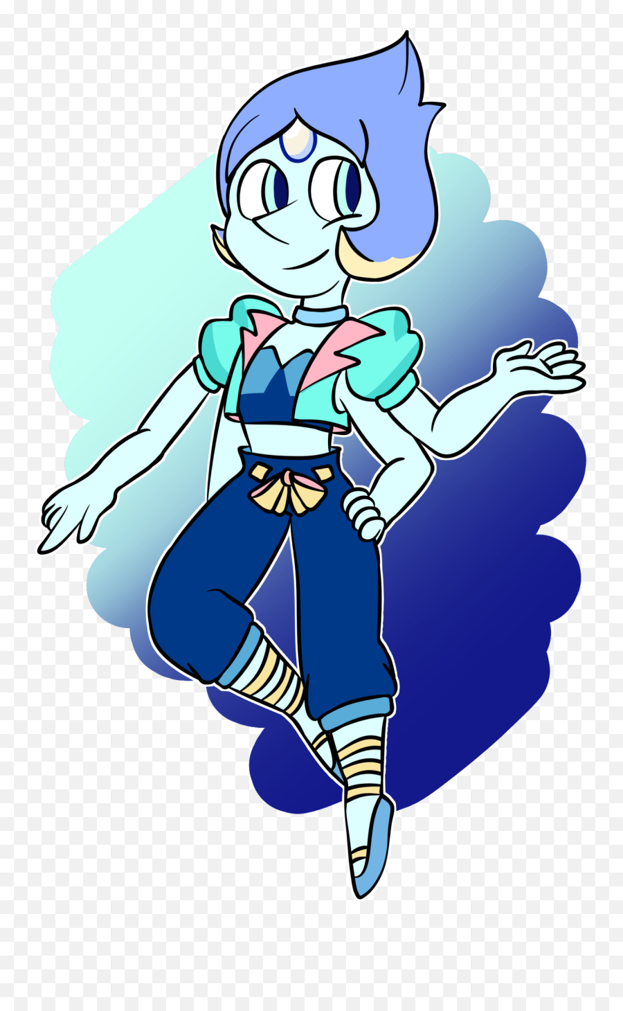 Crystal Gem Pearlapis Fusion Rainbow - Moon Stone Crystal Gem Png,Lapis Png
