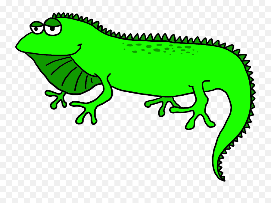Green Gecko Free - Clipart Picture Of Iguana Png,Iguana Png