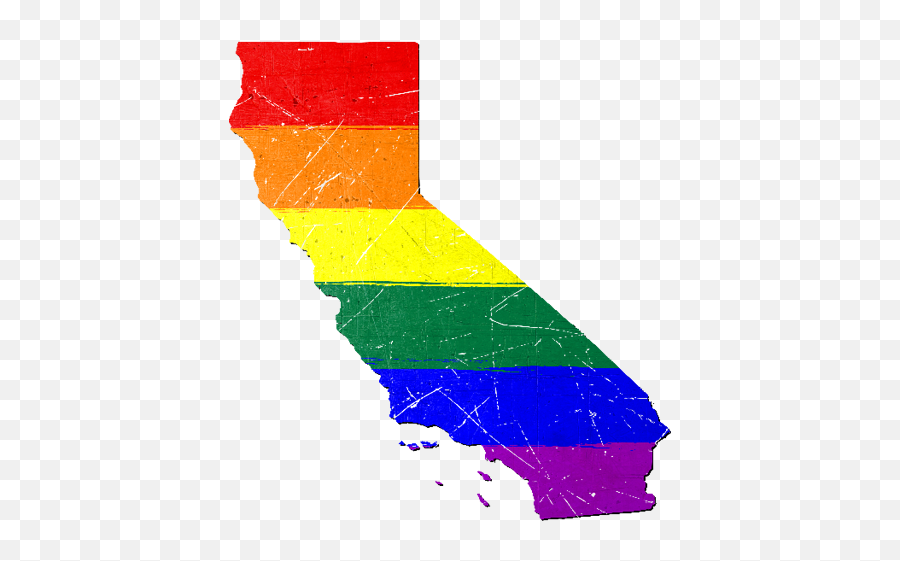 California Silhouette Lgbt Pride Flag - Available On Amazon Map Of California Png,Gay Pride Flag Png