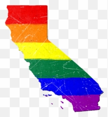 California Silhouette Lgbt Pride Flag - Available On Amazon Map Of California Png,Gay Pride Flag Png