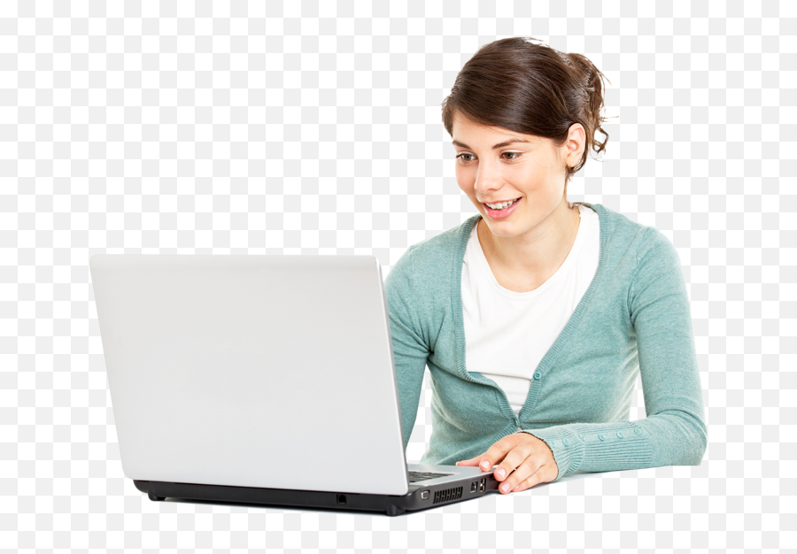 Download Lady With Laptop Png - Transparent Background Girl With Laptop Png,Laptop  Png Transparent - free transparent png images 