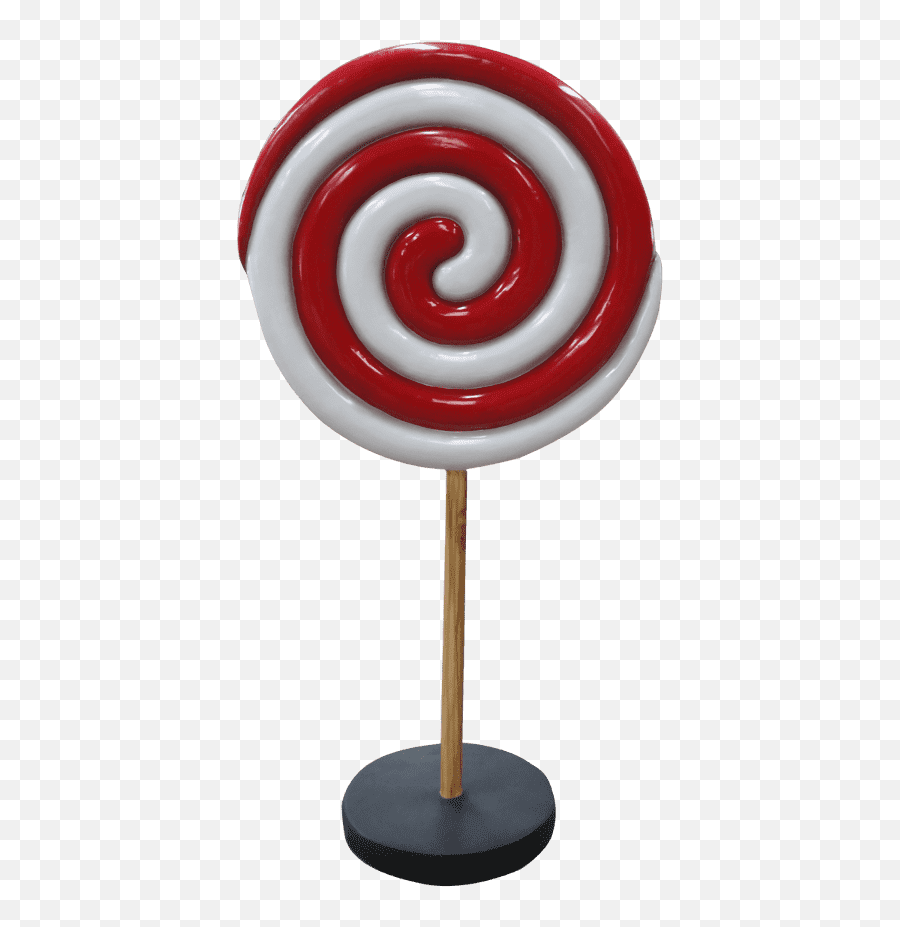 Candy Lollipop Twirl 4 Ft Red Giant Over Sized Resin Statue - Candy Png,Lollipop Transparent