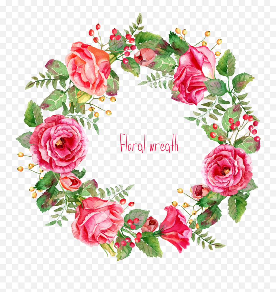 Download Free Watercolor Floral Wreath Png Flower