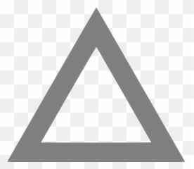 Gray Triangle Outline Icon - Free gray shape icons Transparent Grey Triangle Outline png