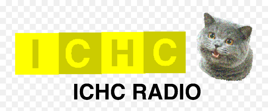 Download Hd Ichc Radio Logo Old - Happy Cat Plain Meme Sign Png,Old Radio Png