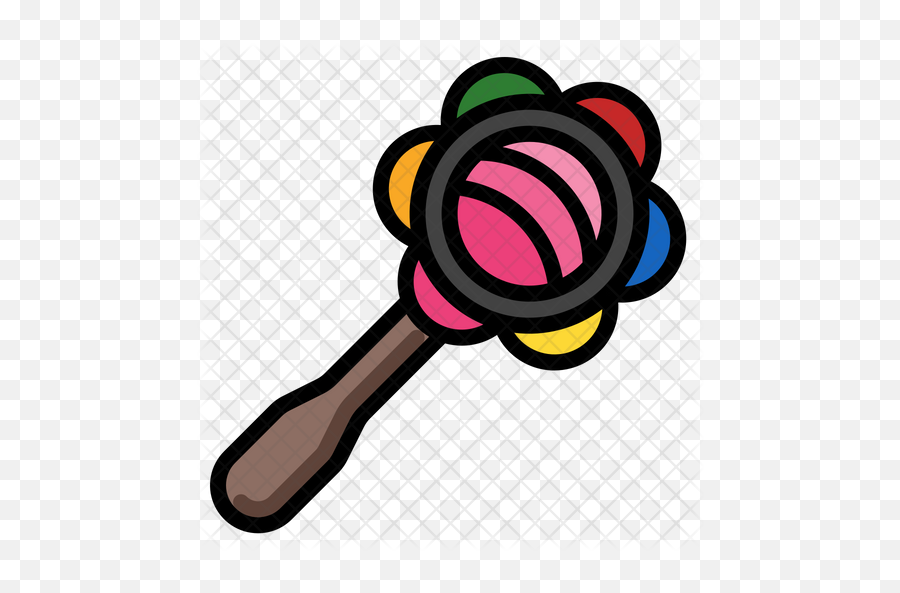 Rattle Icon Of Colored Outline Style - Clip Art Png,Rattle Png