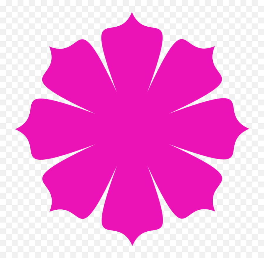 Clipart Pink Flower Shape Flowers - Flower Shape Png,Flower Shape Png