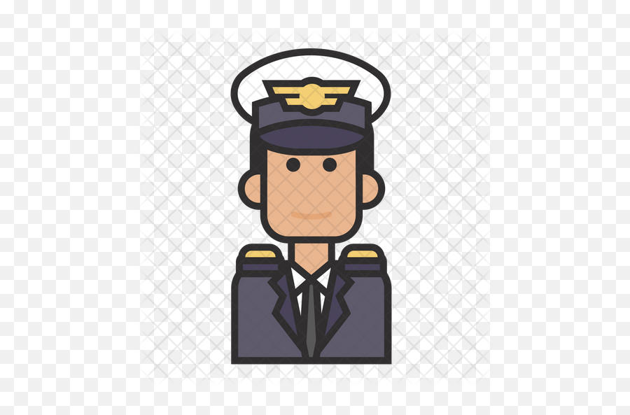 Pilot Icon Of Colored Outline Style - Cartoon Png,Pilot Png