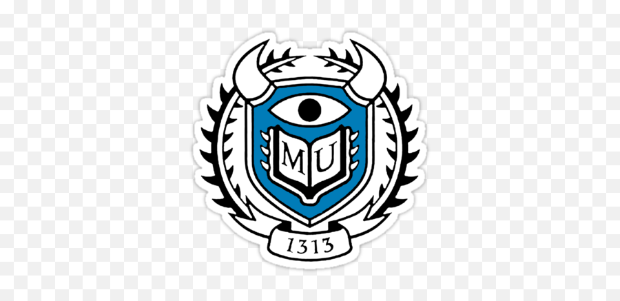 Monsters University Logo Sticker - Monster University Escudo Png,Monsters Inc Transparent