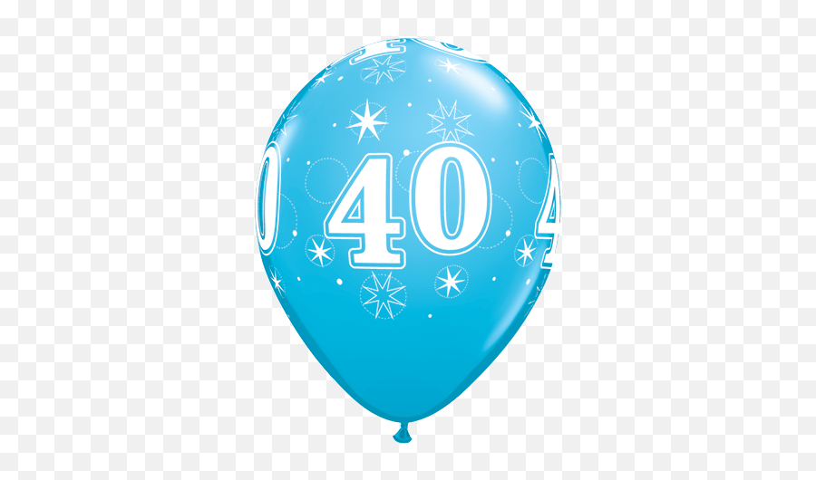 Download Hd 40th Birthday Balloon Latex Blue 6pk - 50th Pink Colour Balloon For Birthday Png,Birthday Balloons Transparent Background