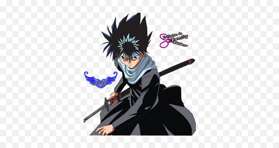 Png - Hiei Iii Hiei Yuyu Hakusho Render Full Size Png Kurama Hiei Yu Yu Hakusho,Yu Yu Hakusho Png