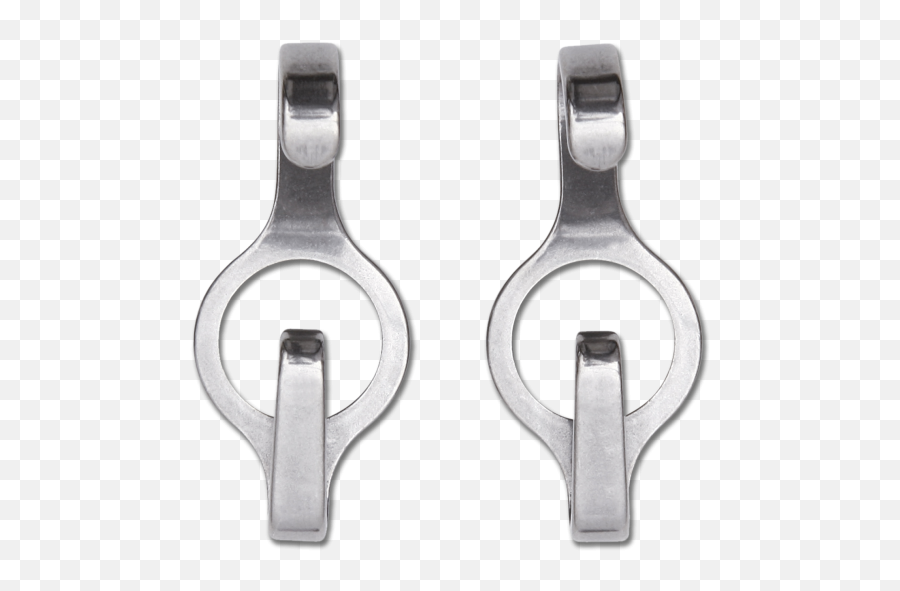 Circle Curb Chain Hooks Pair - Curb Chain Png,Chain Circle Png