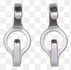 Circle Curb Chain Hooks Pair - png