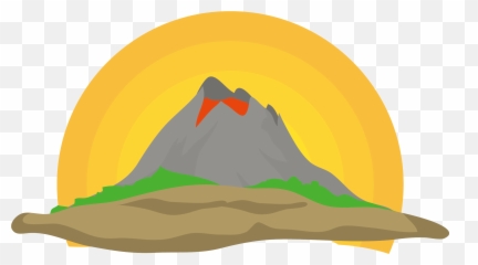 Euclidean Vector Volcano Clip Art Hand - Transparent Background Volcano Clip Art Png,Volcano Png
