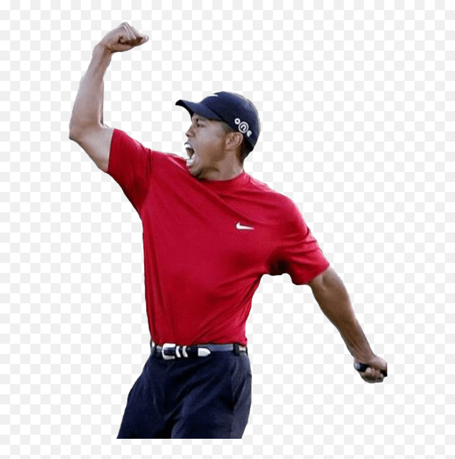 Tiger Woods Cut Out Transparent Png - Tiger Woods Fist Pump,Tiger Woods Png