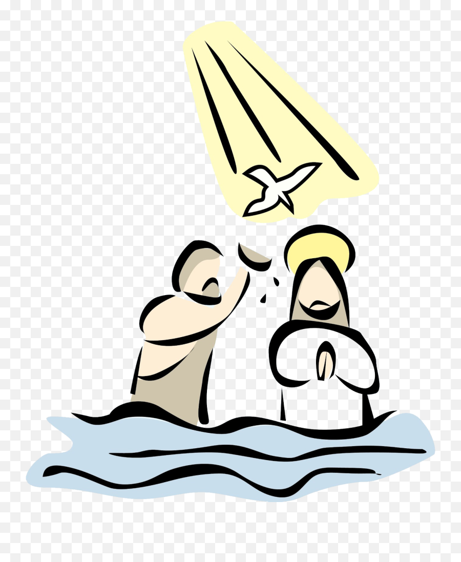 Download Jesus Clipart Baptism - Jesus Being Baptised Cartoon Png,Jesus Clipart Png