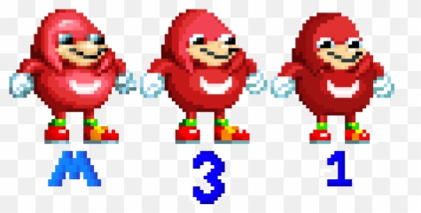 Ugandan Knuckles Sprites For Sonic 1 - Mania png