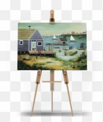 Download Farmhouse Hd Png - Cottage,Easel Png