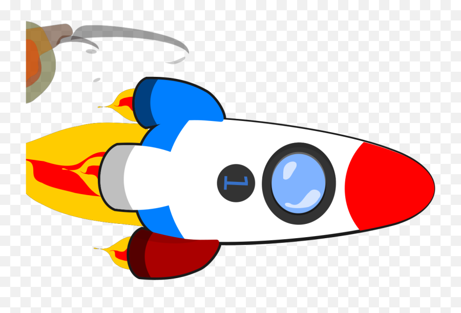 Rocket Ship Red White And Blue Svg Vector - Cartoon Png,Rocket Ship Transparent