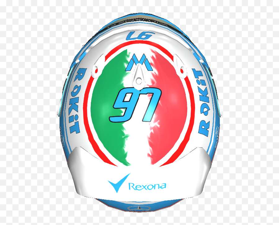 Williams Flag Career Helmet 2019 Racedepartment - Graphics Png,Italian Flag Png