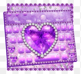 Purple Diamond Heart Keyboard Google Play Review Aso - Heart Png,Purple Diamond Png