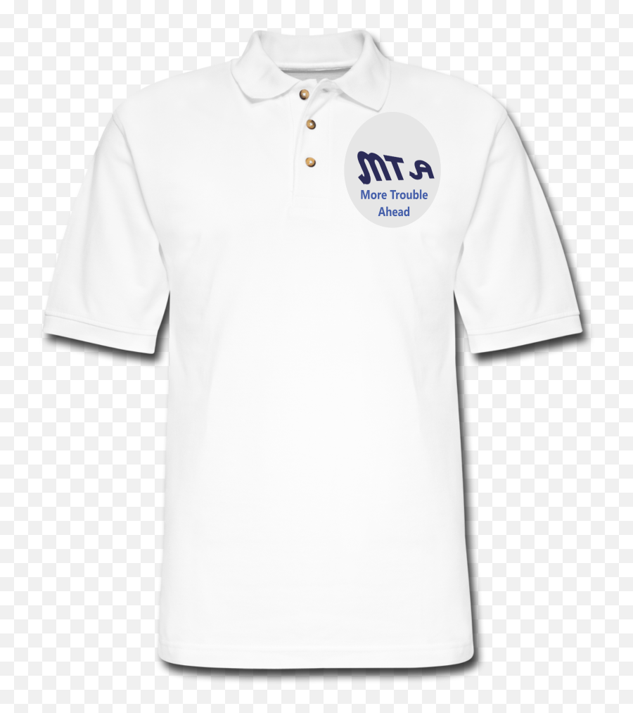 New York City Subway Train Funny Logo Parody Menu0027s Pique Polo Shirt - Polo Shirt Png,Funny Logo