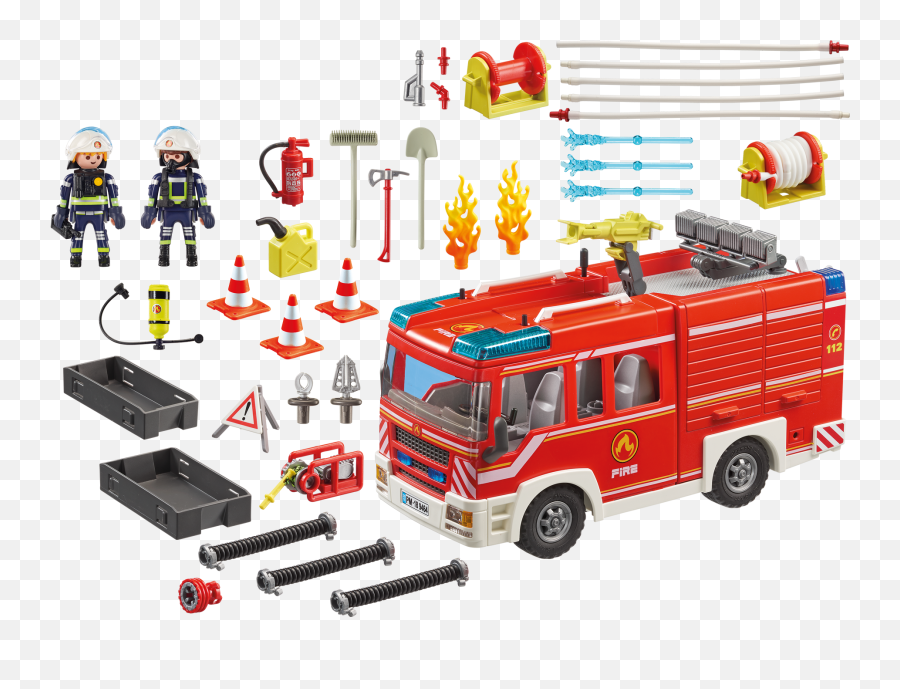 Fire Engine - 9464 Playmobil Usa Playmobil Fire Engine 9464 Png,Firetruck Png