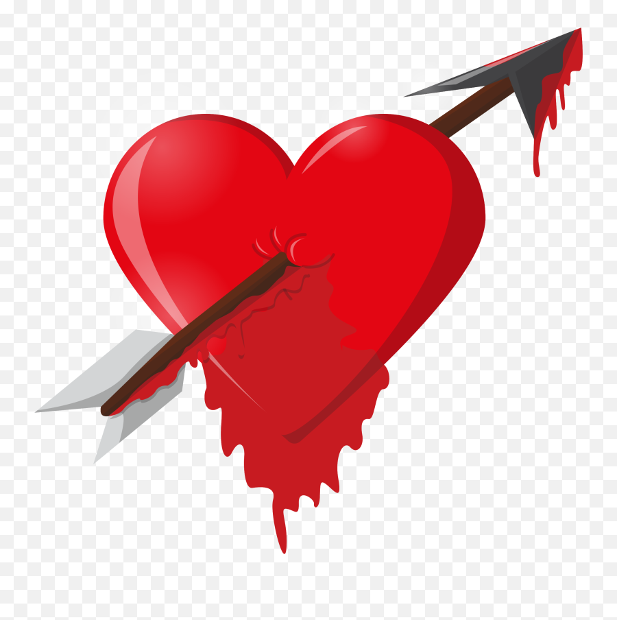 Free Heart Arrow Dripping Blood Png - Heart,Dripping Blood Transparent