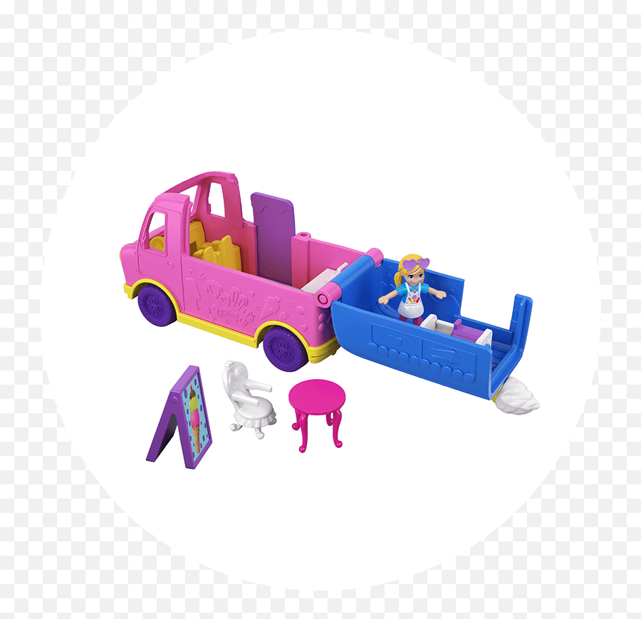 Polly Pocket Pollyville Ice Cream Truck - Polly Pocket Camper 3 En 1 Png,Ice Cream Truck Png