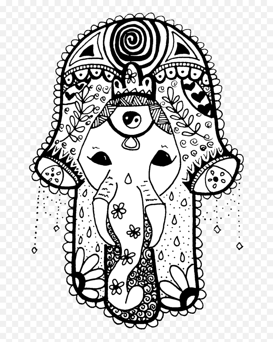 Download Elephant Hamsa - Png Hamsa,Hamsa Png