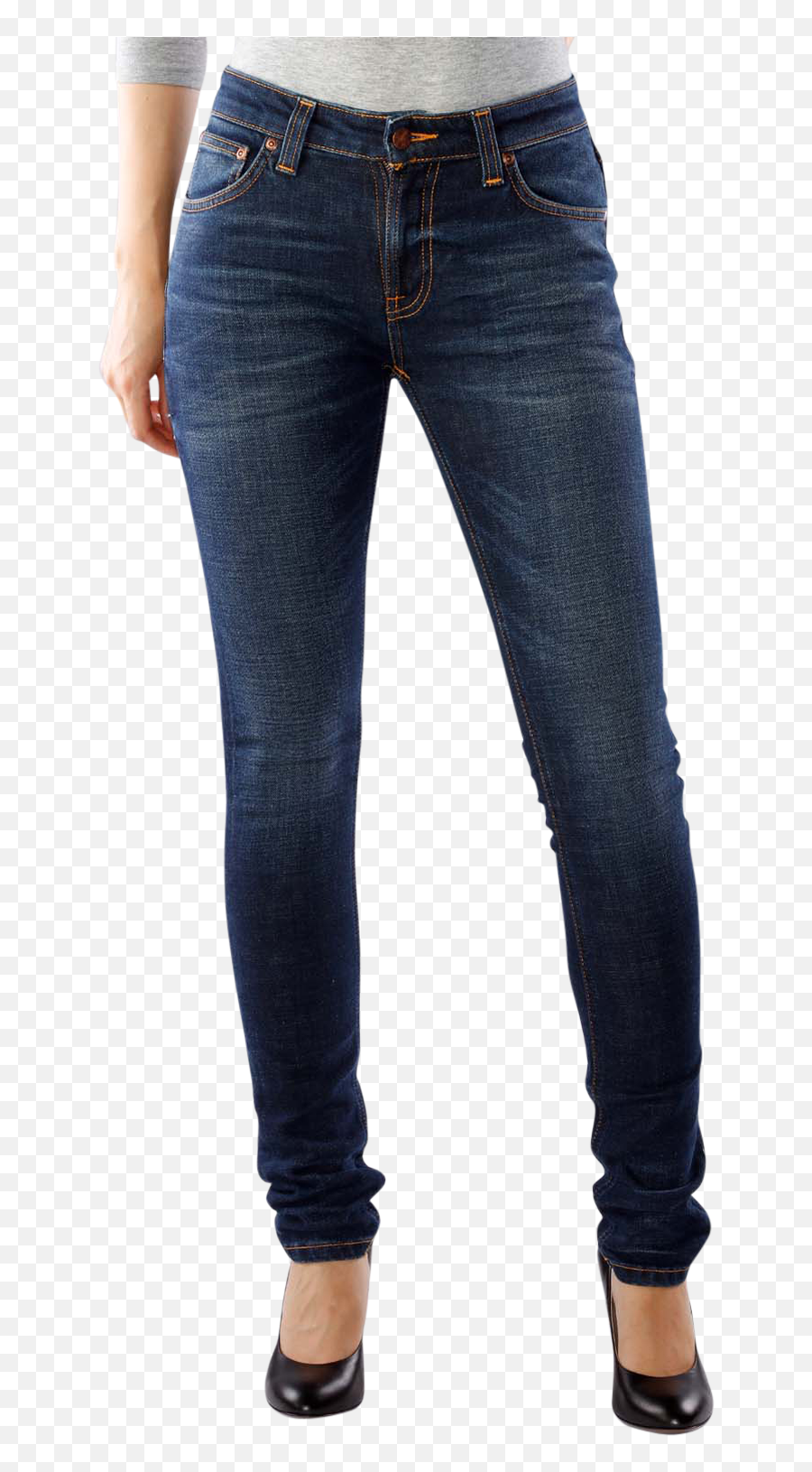 Nudie Jeans Skinny Lin Dark Blue - Nudie Jeans Skinny Lin Dark Blue Authentic Png,Authentic Icon Jeans