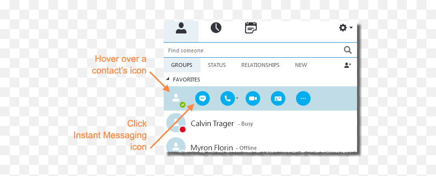 Instant Messaging With Skype For Business Windows - Dot Png,Skype Icon Transparent Background