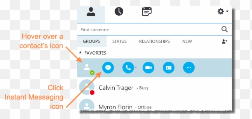 Instant Messaging With Skype For Business Windows - Dot Png,Skype Icon Transparent Background