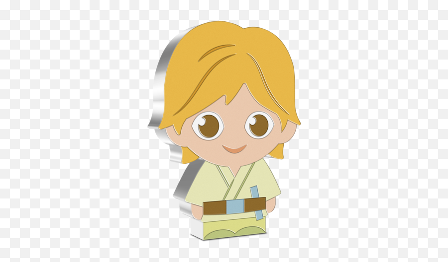 Luke Skywalker - Chibi Coin Collection Star Wars Series 2021 1 Oz Pure Silver Proof Coin Niue Nz Mint Luke Skywalker Png,Luke Skywalker Icon