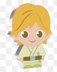 Luke Skywalker - CHIBI COIN COLLECTION STAR WARS SERIES 2021 oz Pure Silver Proof Coin Niue NZ Mint png