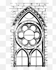 Gothic Cathedral Window Drawing Free Image 2406765 - PNG Church Architecture